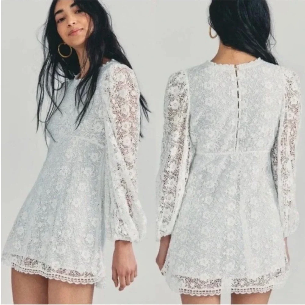 LoveShackFancy Leira Lace long sleeve
Mini Dress NEW - Picture 2 of 7